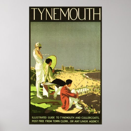 TYNEMOUTH Cullercoats LNER Eisenbahn Vintage Poster (Vorne)