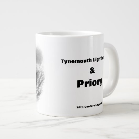 Tynemouth Lighthouse and Harbour Jumbo-Tasse (Vorderseite Rechts)