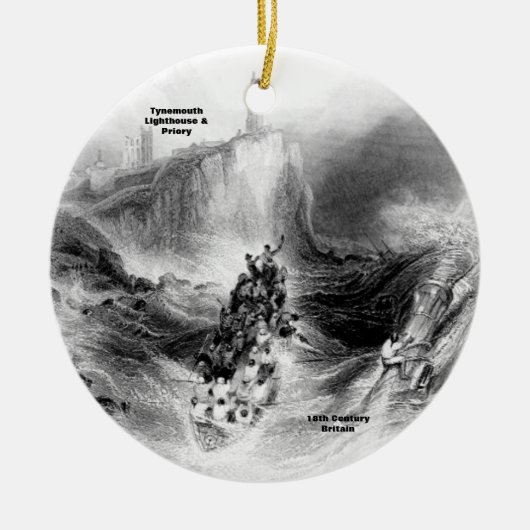 Tynemouth Lighthouse and Harbour Keramik Ornament (Vorne)