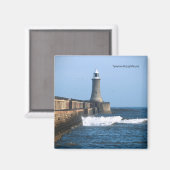 Tynemouth Lighthouse Magnet (Vorderseite/Rückseite)