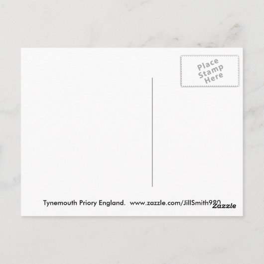 Tynemouth Priory Gateway Postkarte (Rückseite)