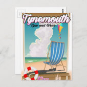 Tynemouth Tyne and Wear, Reiseplakat Postkarte (Vorne/Hinten)