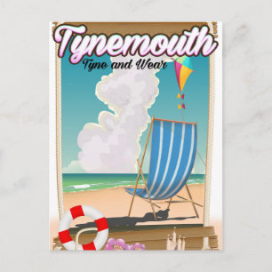 Tynemouth Tyne and Wear, Reiseplakat Postkarte