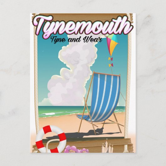 Tynemouth Tyne and Wear, Reiseplakat Postkarte (Vorderseite)