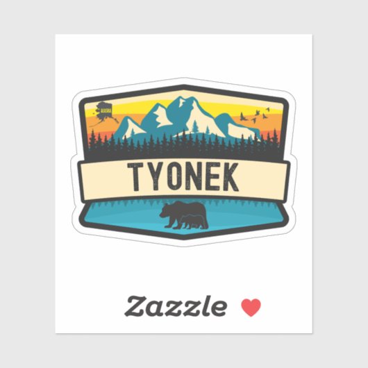 Tyonek, Alaska Aufkleber (Blatt)