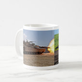 Typ 10 Tank und M1A1 Tank mit Maulkorbblitz Kaffeetasse (Vorderseite Links)