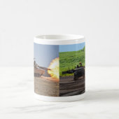 Typ 10 Tank und M1A1 Tank mit Maulkorbblitz Kaffeetasse (Mittel)