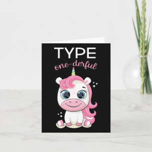 Typ 1 derful Diabetes Awareness T1d Unicorn Dia Karte