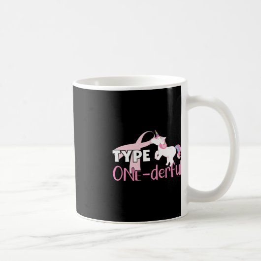 Typ 1 derful - Diabetes Awarn - Unicorn - S Kaffeetasse (Rechts)