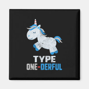 Typ 1 Derful Diabetes T1 Awareness Unicorblau Magnet