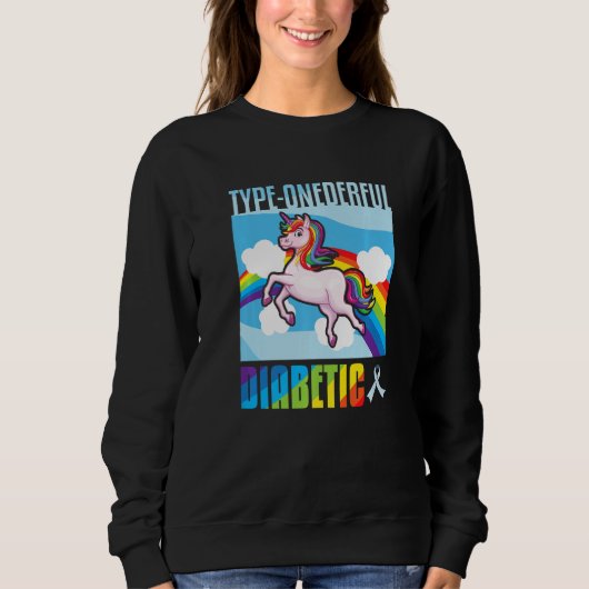 Typ 1 derful T1D Diabetes 1 Sweatshirt (Vorderseite)