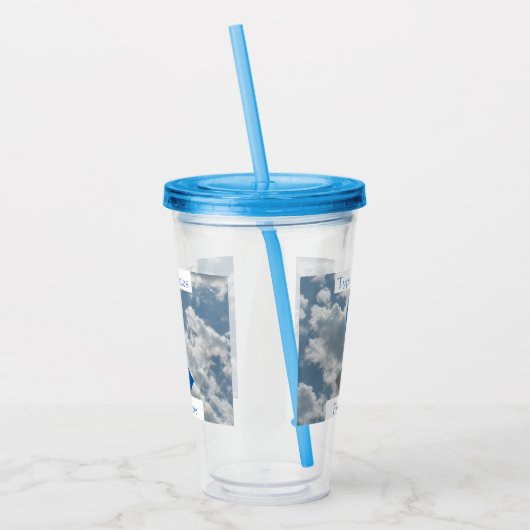 Typ 1 Diabetes Akrylcup mit Lid und Strahl Acryltrinkbecher (Links)