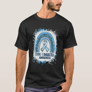 Typ-1-Diabetes-Aufklärungsmonat Gebleichter Regenb T-Shirt