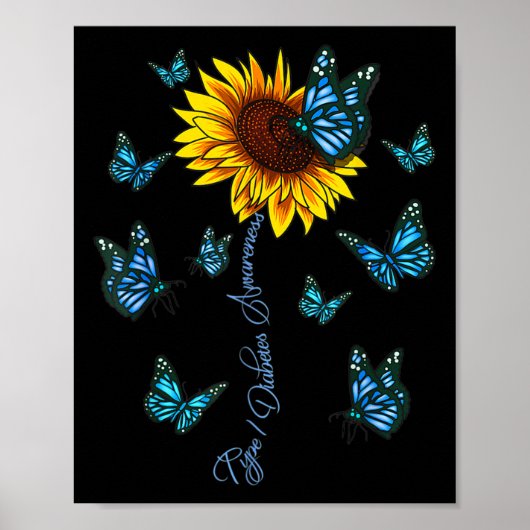 Typ 1 Diabetes Awareness Juvenile Diabetes Relatio Poster (Vorne)
