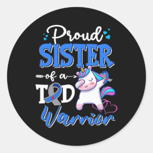 Typ 1 Diabetes Awareness Proud Schwester des A T1d Runder Aufkleber