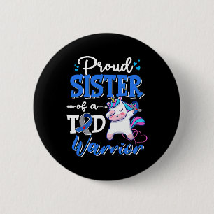 Typ 1 Diabetes Awareness Proud Sister a T1D Wa Button