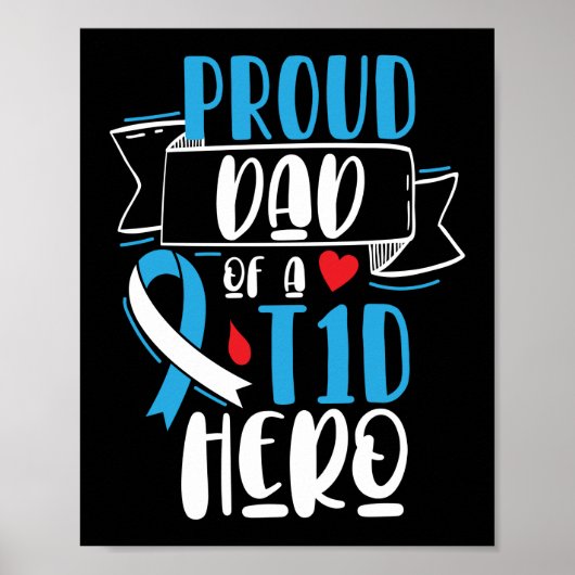 Typ 1 Diabetes Awareness Proud Vater T1D Herd Poster (Vorne)
