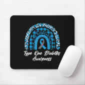 Typ 1 Diabetes Awareness Rainbow Month Leopard Ri Mousepad (Mit Mouse)