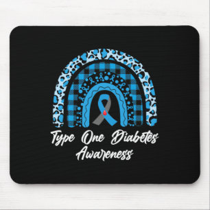Typ 1 Diabetes Awareness Rainbow Month Leopard Ri Mousepad