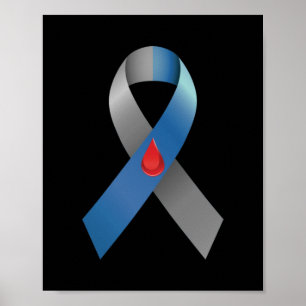 Typ 1 Diabetes Awareness Ribbon Typ 1 Diabetes Poster