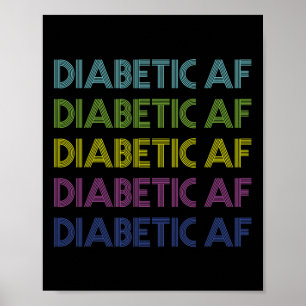 Typ 1 Diabetes Bewusstsein Diabetiker Af Fun Gesch Poster