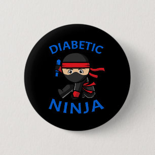 Typ 1 Diabetes Bewusstsein Diabetiker Ninja T1d Ki Button