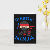 Typ 1 Diabetes Bewusstsein Diabetiker Ninja T1D Ki Karte (Gelbe Blume)