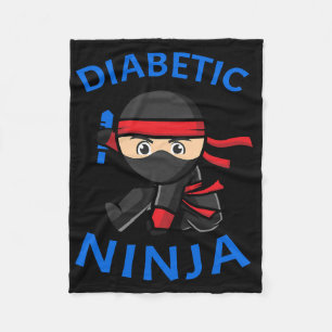Typ-1-Diabetes-Bewusstsein Diabetischer Ninja T1d Fleecedecke