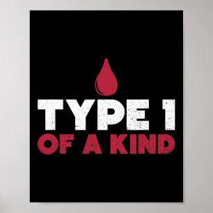 Typ-1-Diabetes-Bewusstsein Diabetisches Leben Poster
