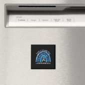 Typ 1 Diabetes Bewusstsein gebleicht Rainbow Blue Magnet (In Situ (Geschirrspüler))