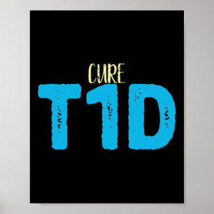 Typ 1 Diabetes Bewusstsein - Heilung Diabetes Poster