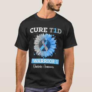 Typ-1-Diabetes-Bewusstsein Heilung T1D Insulin Bau T-Shirt