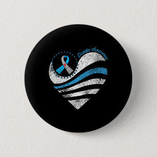 Typ 1 Diabetes Bewusstsein Herz Ribbon Button