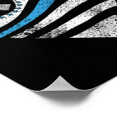 Typ 1 Diabetes Bewusstsein Herz Ribbon Poster (Ecke)