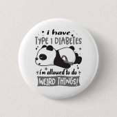Typ 1 Diabetes-Bewusstsein Monat Band Geschenke Button (Vorderseite)