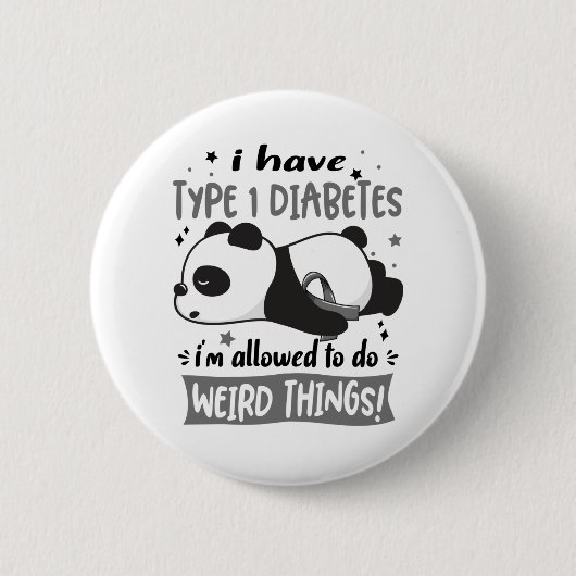 Typ 1 Diabetes-Bewusstsein Monat Band Geschenke Button (Vorderseite)