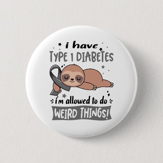 Typ 1 Diabetes-Bewusstsein Monat Band Geschenke Button (Vorderseite)