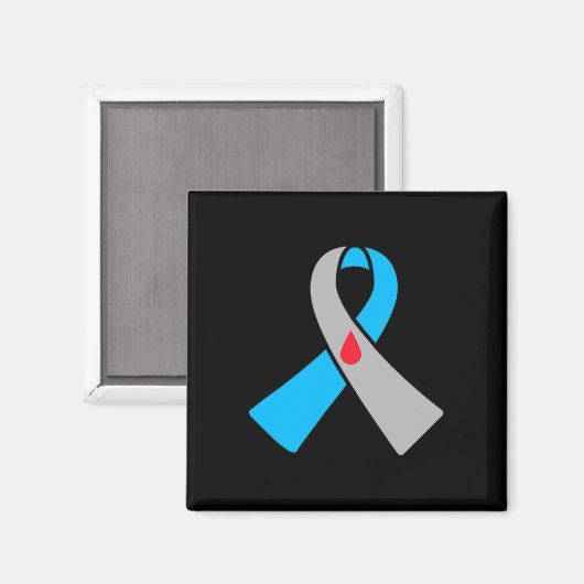 Typ 1 Diabetes-Bewusstsein Ribbon Bydge Magnet (Vorderseite/Rückseite)