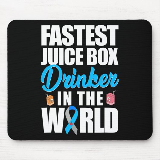 Typ 1 Diabetes Bewusstsein Schnelle Saftbox Geträn Mousepad (Vorne)