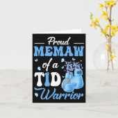 Typ 1 Diabetes-Bewusstsein stolz Erinnerung an ein Karte (Gelbe Blume)