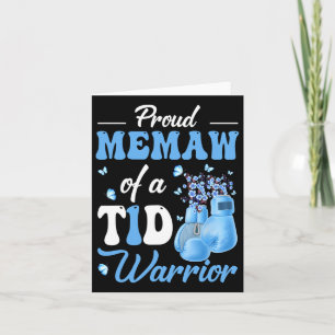 Typ 1 Diabetes-Bewusstsein stolz Erinnerung an ein Karte