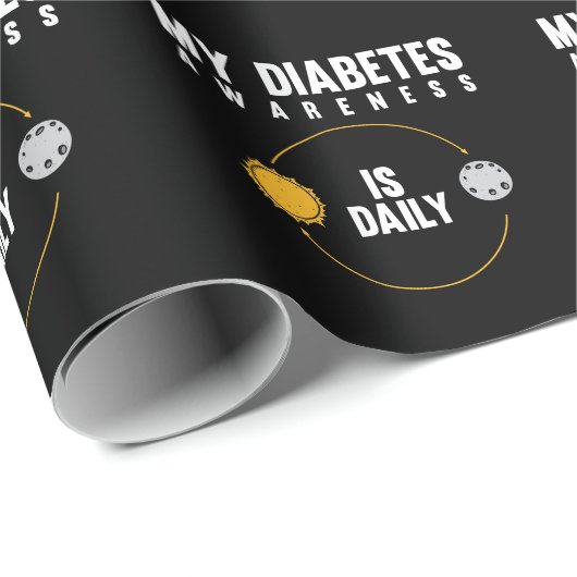 Typ 1 Diabetes-Bewusstsein T1D Diabetiker Geschenkpapier (Rolleneckpunkt)