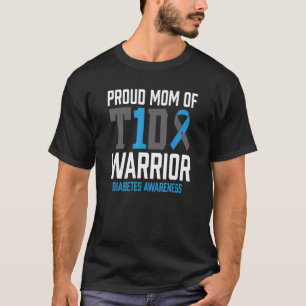 Typ-1-Diabetes-Bewusstsein T1D Mom Kriegerin Typ E T-Shirt