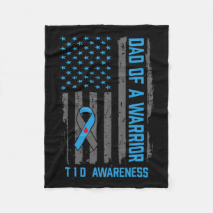 Typ 1 Diabetes-Bewusstsein T1d-Vater des Warriorty Fleecedecke