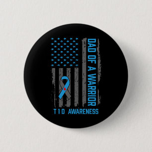 Typ-1-Diabetes-Bewusstsein T1d Vater Von Krieger T Button