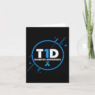 Typ 1 Diabetes Bewusstsein Vintag Diabetiker T1d-V Karte
