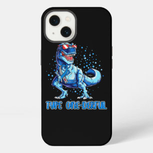 Typ-1-Diabetes-Bewusstseins-Schleife T1D T Rex Din iPhone 13 Hülle