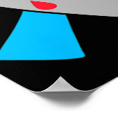 Typ-1-Diabetes-Bewusstseinsschleife Bydge Poster (Ecke)