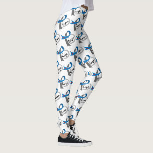 Typ 1 Diabetes Blue Ribbon Awareness HOPE Leggings