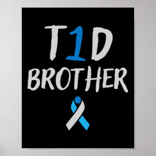 Typ 1 Diabetes Brothers Awareness for Diabetics Poster